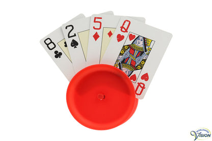 Braille playing cards with English braille markings and large figures and characters Red.