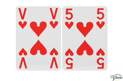 Speelkaarten SenseWorks zonder afbeeldingen en grote cijfers en letters, type extra visible
