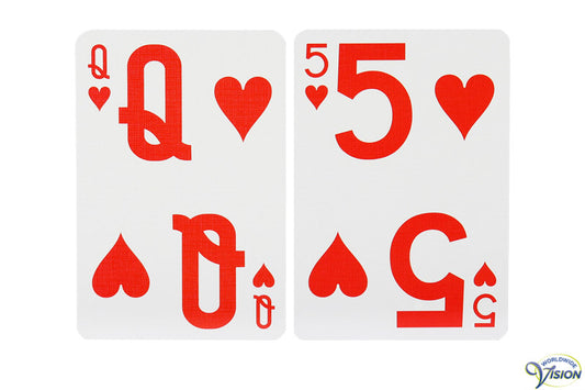 Speelkaarten zonder afbeeldingen en grote cijfers en letters, type Supreme