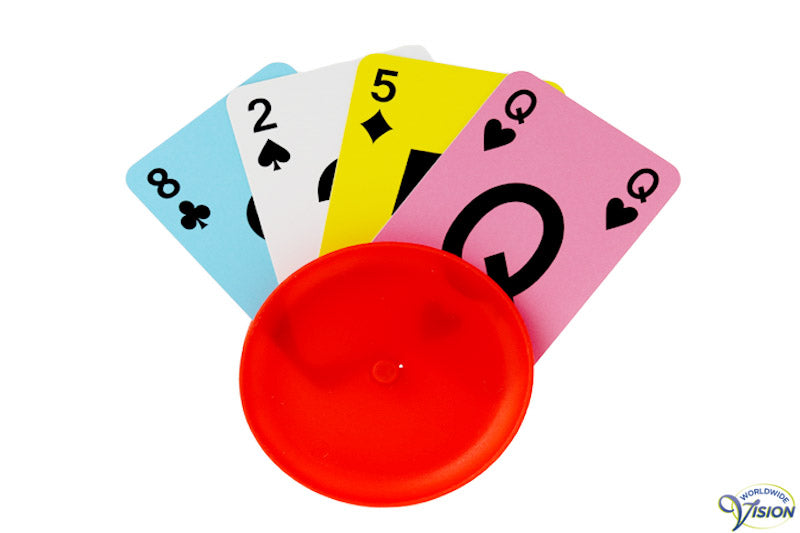 Playing cards with contrasting background colour, type Icatcher