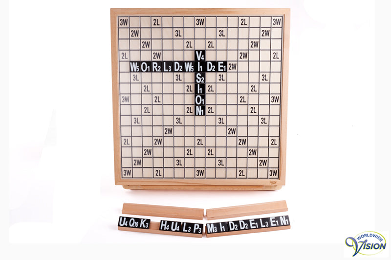SenseWorks houten Scrabble XL voor slechtzienden