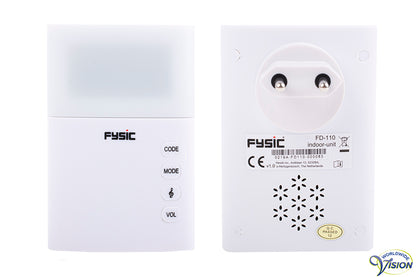 Fysic FD-110 wireless doorbell with flash light