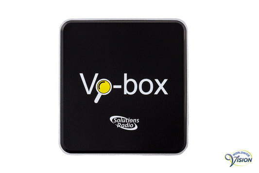 Vo-box voor vergroting van TV-ondertiteling van alle zenders, live programma's, HD DVD's, uitzending gemist, Netflix en Videoland.