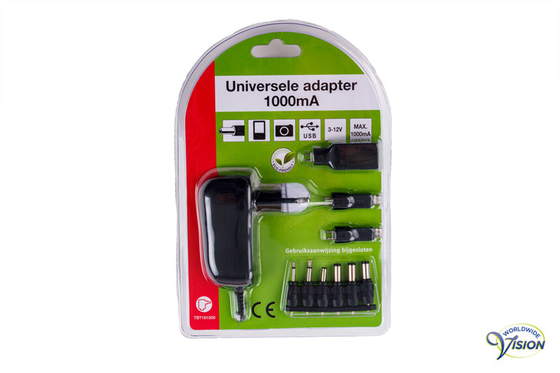 Adapter 6 Volt/1000mA voor diverse producten