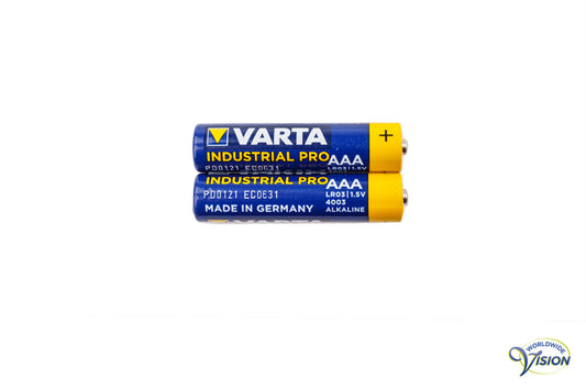 Batterij type AAA, alkaline, model LR03, per 4 stuks
