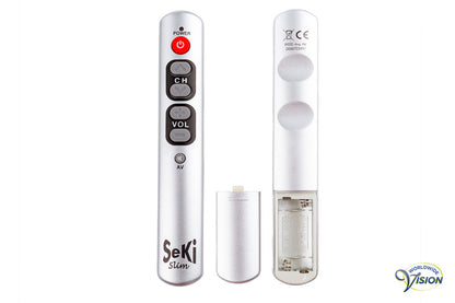 Seki Slim universal remote control for TV/Audio, colour silver.
