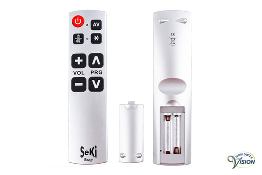 Seki Easy universele afstandsbediening voor TV/Audio, kleur zilver.