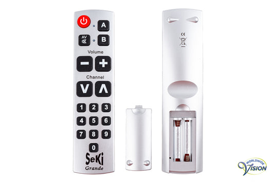 Seki Grande universele afstandsbediening voor TV/teletekst/Audio, kleur zilver.