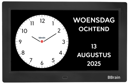 BBrain Analoge wifi Dementieklok zwart