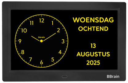 BBrain Analoge wifi Dementieklok zwart