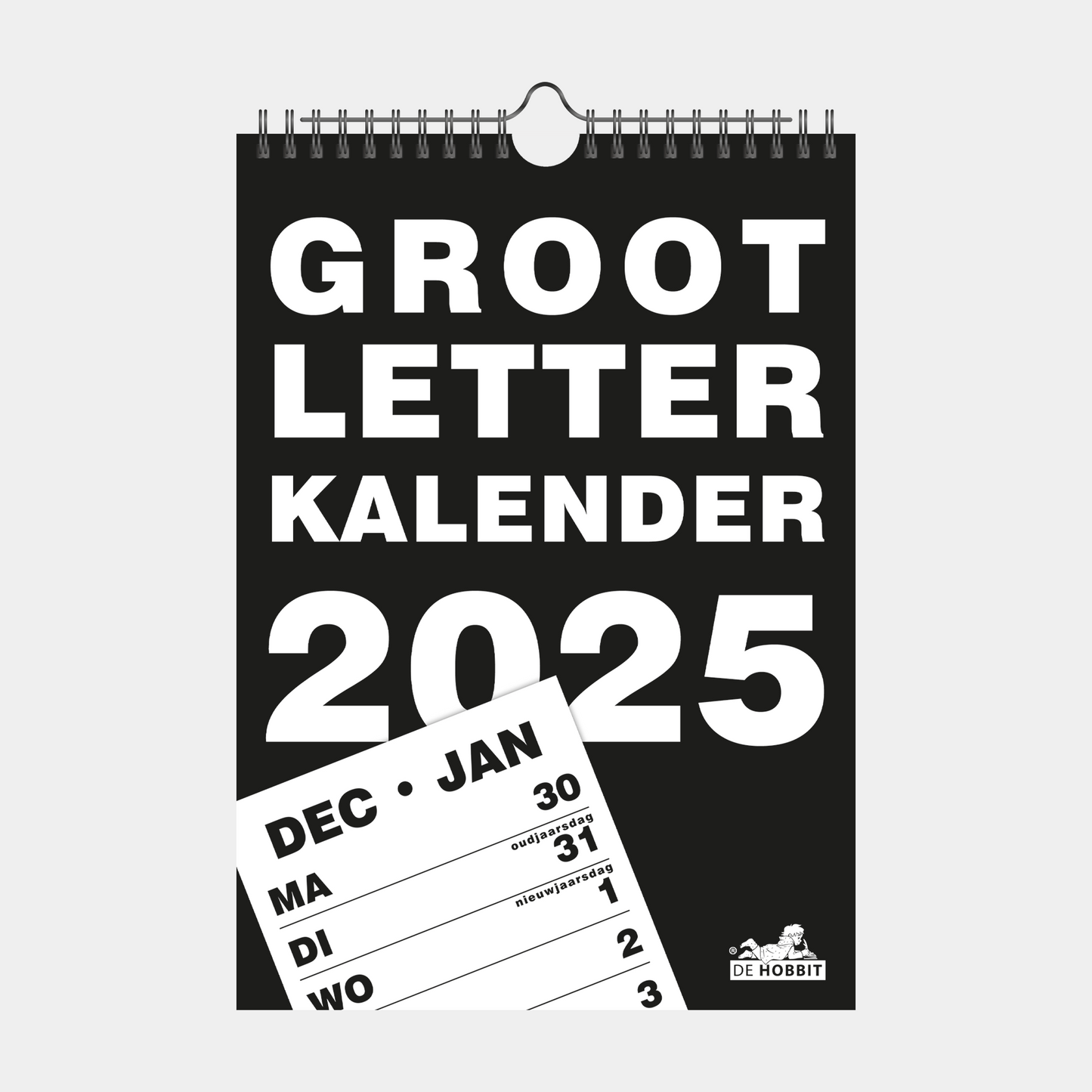 Weekkalender 2025 grootletterschrift formaat A4