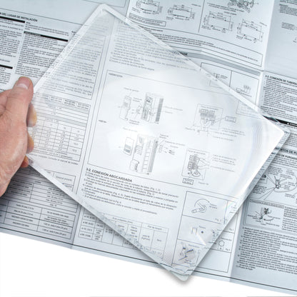 Page magnifier, rigid A4 format