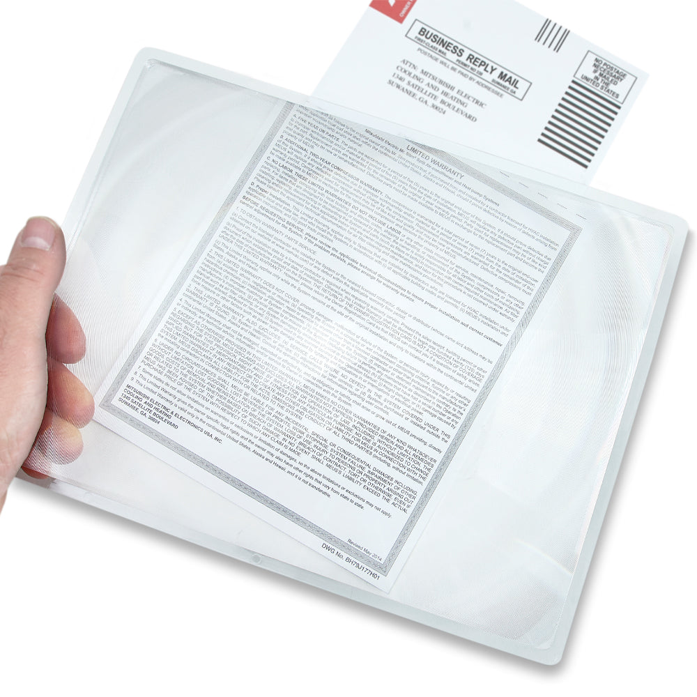 Page magnifier, rigid A4 format