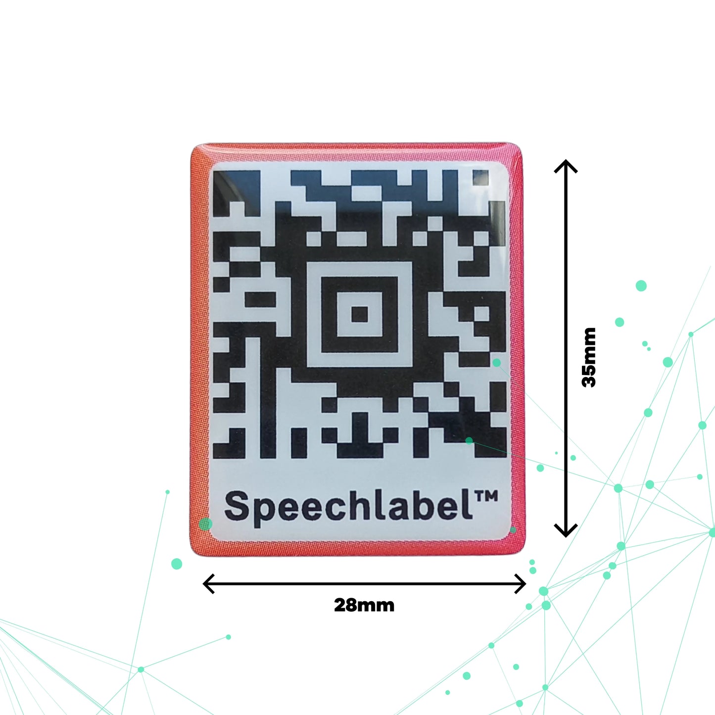 Speechlabel™ dikke QR code stickers (25 st)