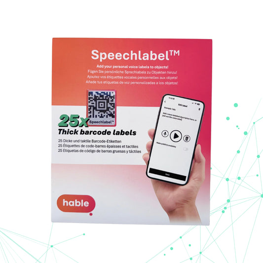 Speechlabel™ dikke QR code stickers (25 st)