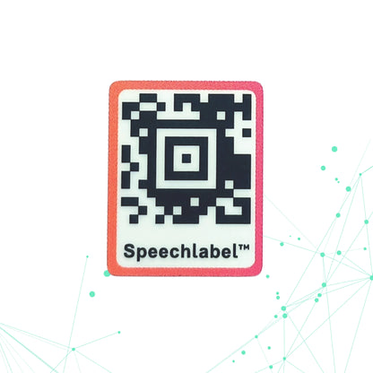 Speechlabel™ dunne QR code stickers (100 st)