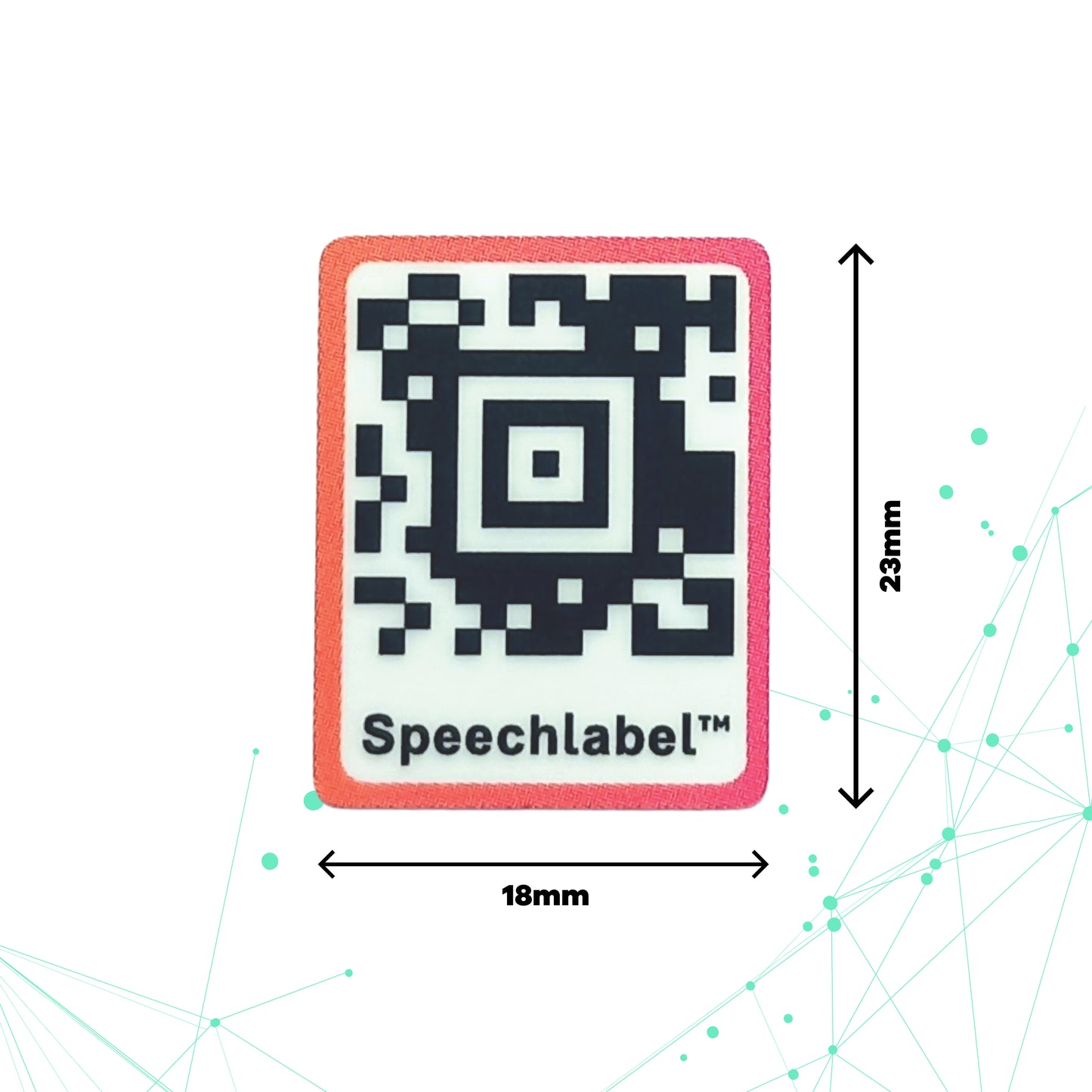Speechlabel™ dunne QR code stickers (100 st)