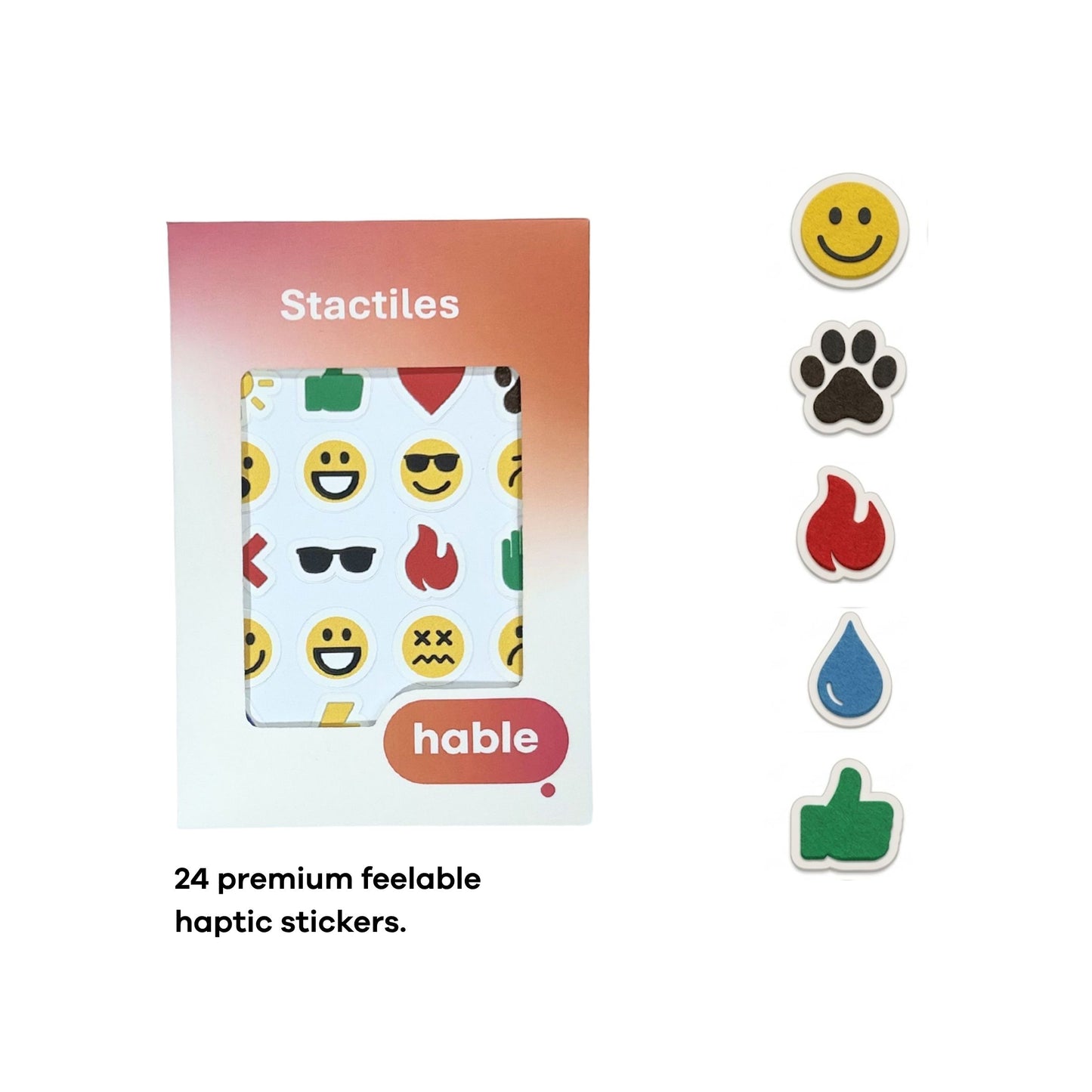 Stactiles™ - Tastbare stickers - Emojis