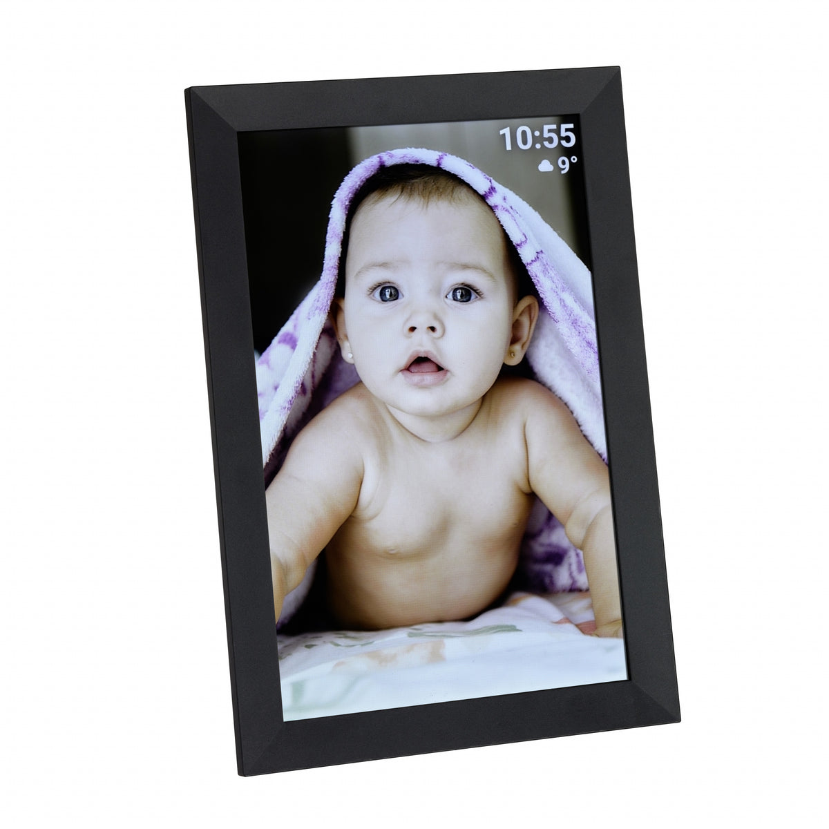 Digitale fotoframe met Frameo-app Zwart