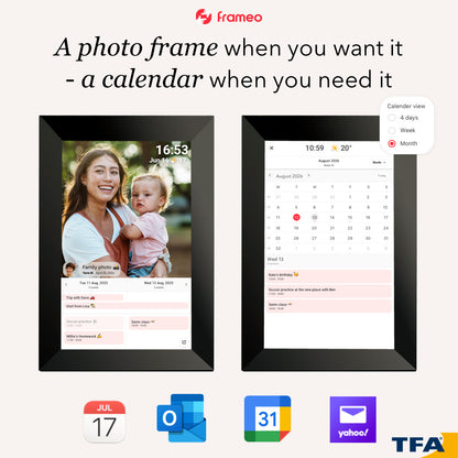Digitale fotoframe met Frameo-app Zwart