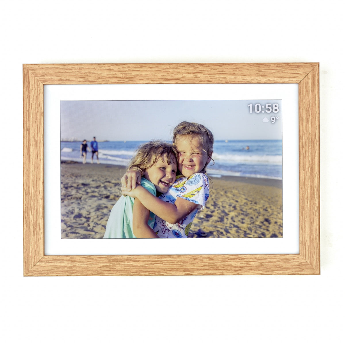 Digitale fotoframe met Frameo-app Hout