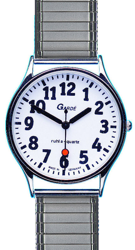 Gardé staal horloge witte wp 33mm zwart