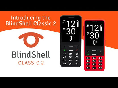 BlindShell Classic2 Dutch talking mobile phone with voice control, colour red